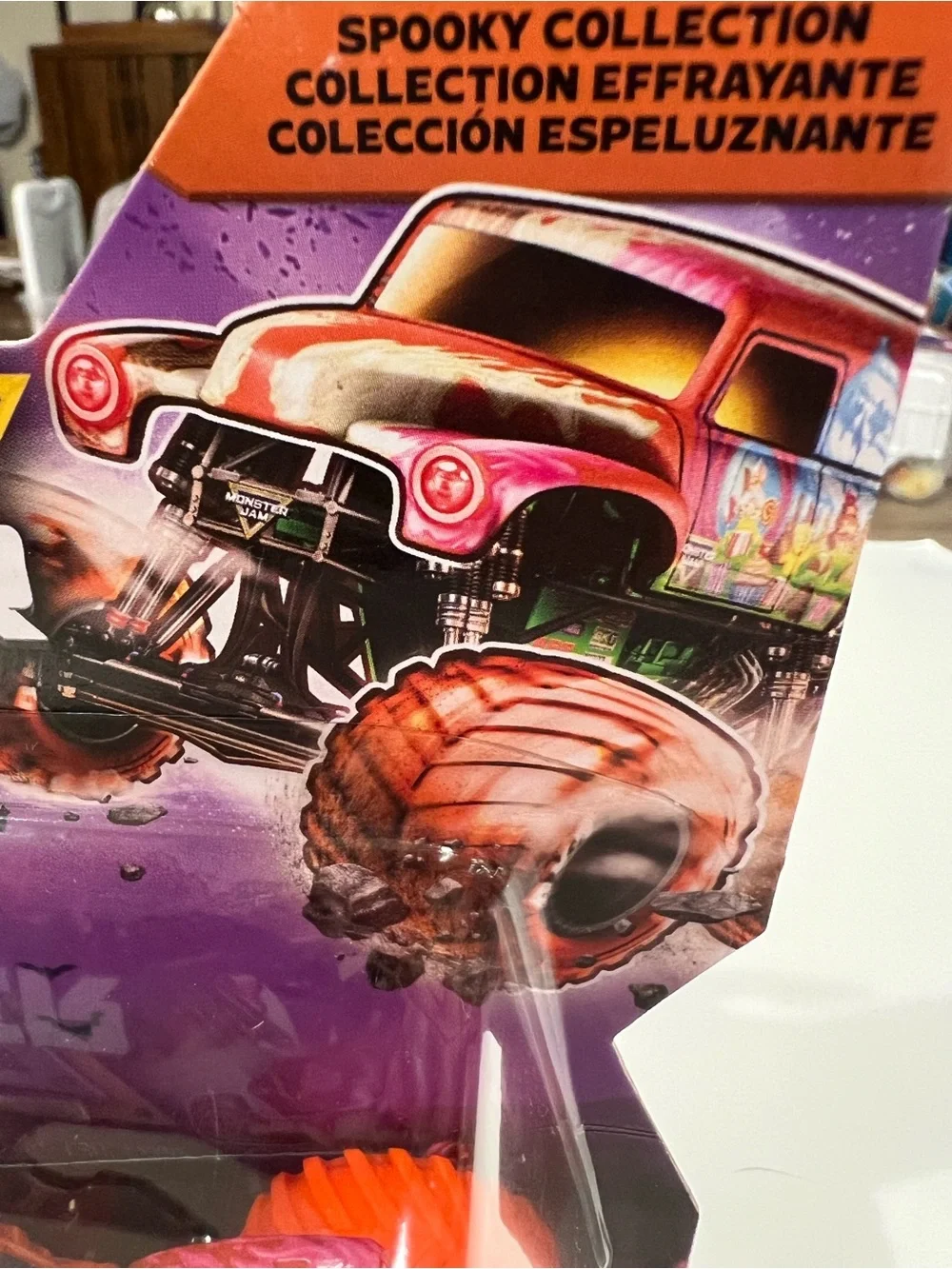 🔥Spin Master Monster Jam Grave Digger Spooky Collection Monster Truck - Orange